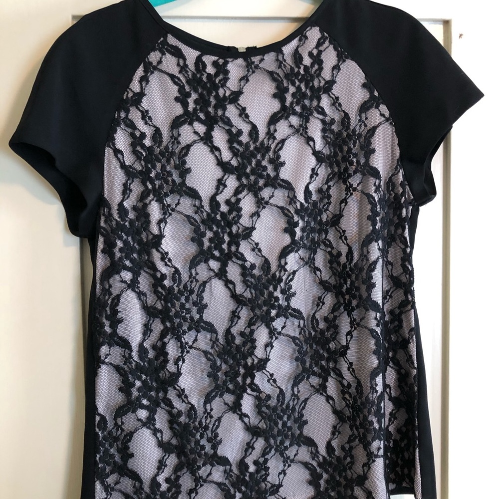 Zara Basics Black lace top